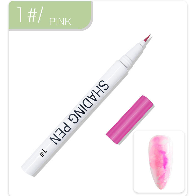 High Quality Nail Brush Not Leak Glue Quick Dry Flash Color Nail Shading Pen