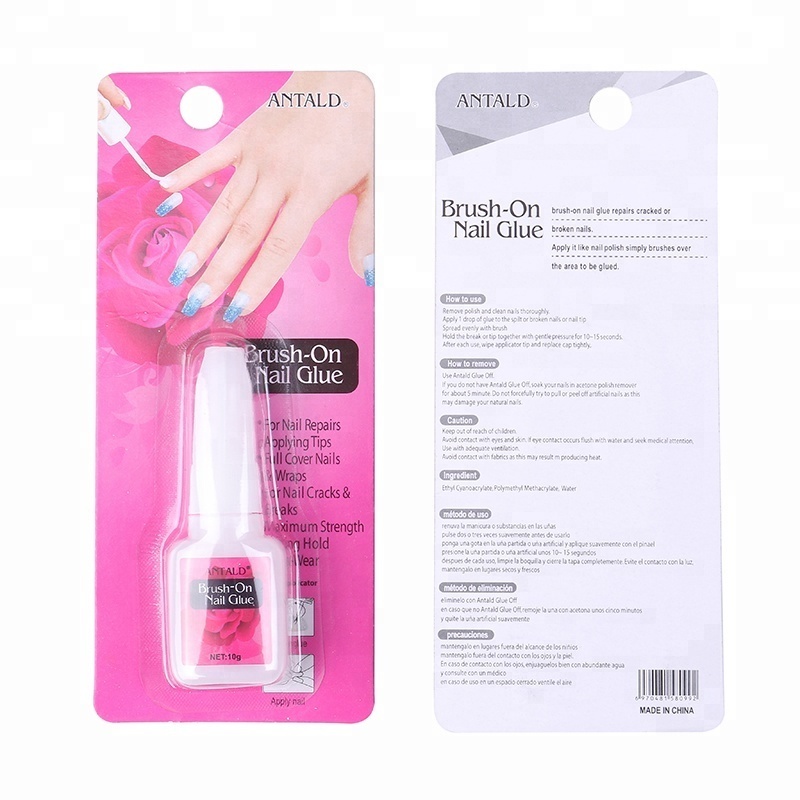 10G Fast Drying Strong Adhesive Fake Acrylic False Tip Glue Manicure Decoration Waterproof Nail Glue With Brush