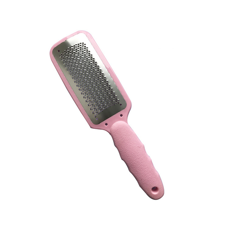 Foot File Plastic Handle Stainless Steel Callus Remover Dead Skin Rasp Removal Vacuum Feet Files Pedicure Foot Care Tools