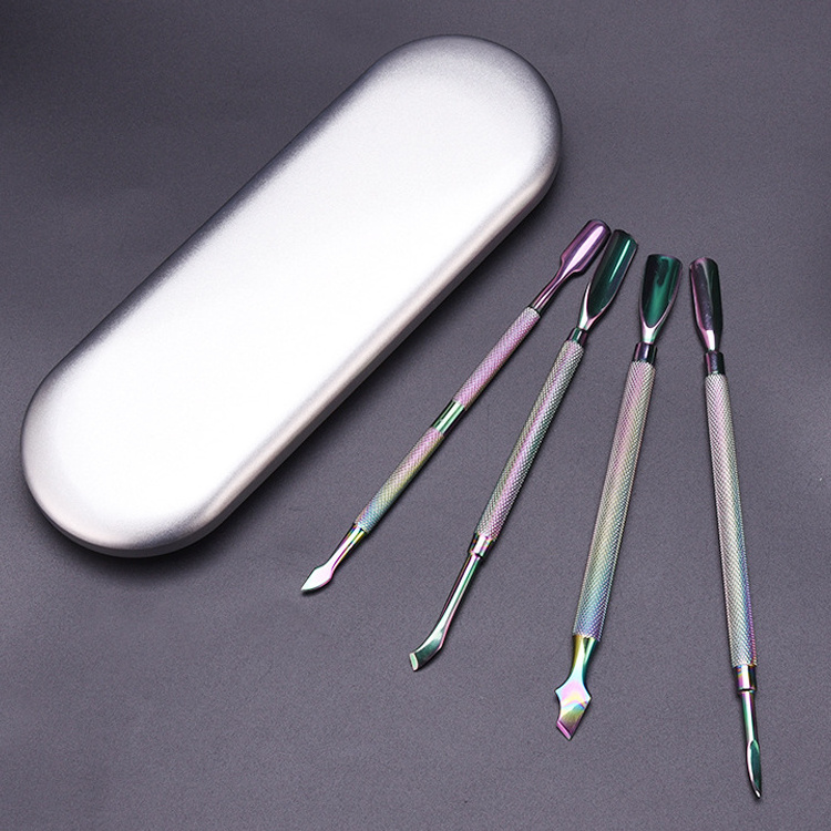 UV Gel Polish Dead Skin Remover Nail Cuticle Pusher Nail Art Manicure Tools Stainless Steel Nail Art Manicure set