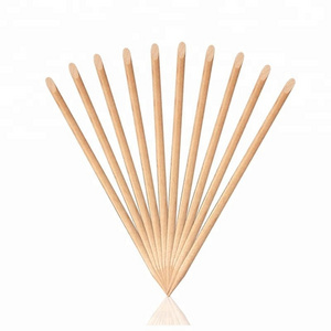 Double ended manicure and pedicure tools orange wooden nail sticks free sample manicure sticks for nail art beauty