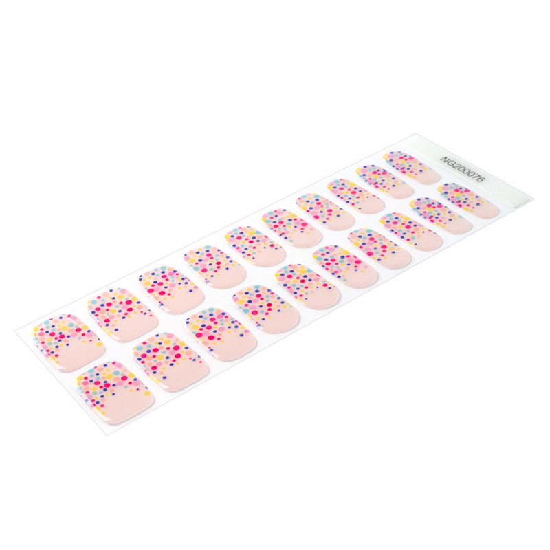 Hot Sell Semi Cured Wraps Long Lasting Gel Nail Stickers New Arrival Styles Nail Gel Wraps With Uv Lamp