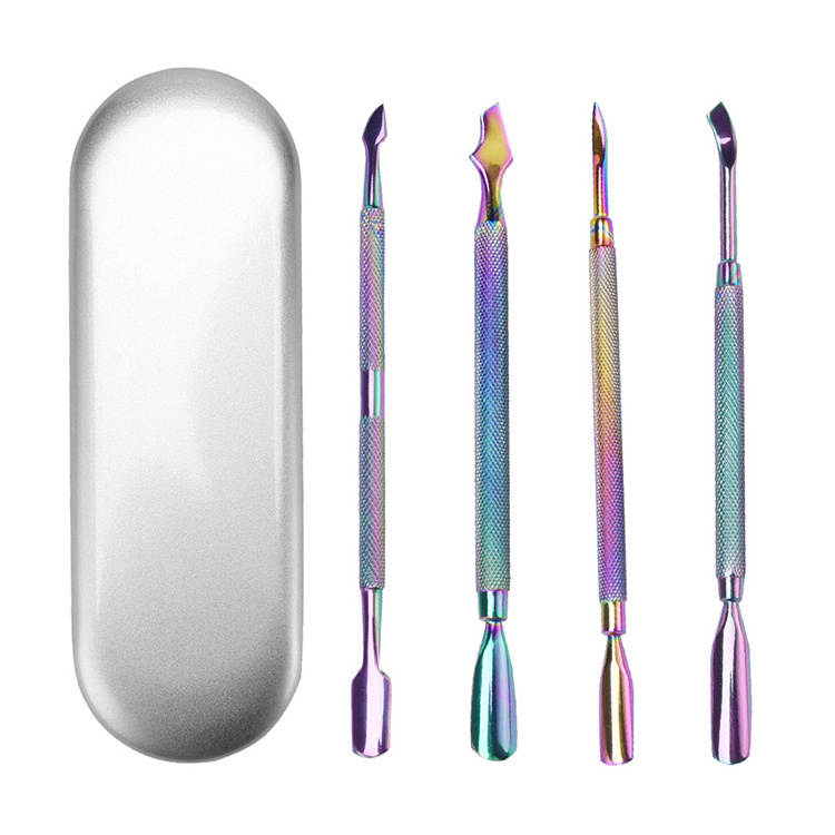 UV Gel Polish Dead Skin Remover Nail Cuticle Pusher Nail Art Manicure Tools Stainless Steel Nail Art Manicure set