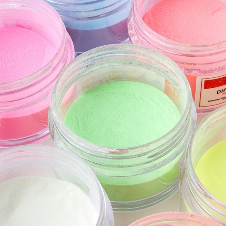 New Arrival Glow in the dark phosphor nail fluorescent pigment/10 colors glow in dark acrylic powder