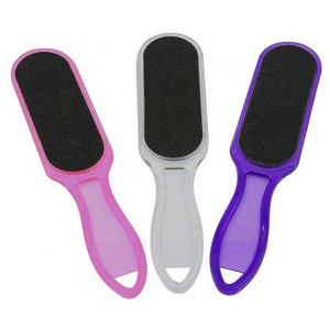 Professional Double Sides Foot File Callus Remover Sandpaper Plastic Handle Foot File Buffer