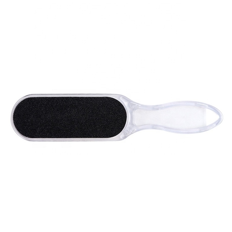 Wholesale High Quality Double Side Calus Remover Foot File Transparent Plastic Handle Replaceable Sanding Paper Foot File