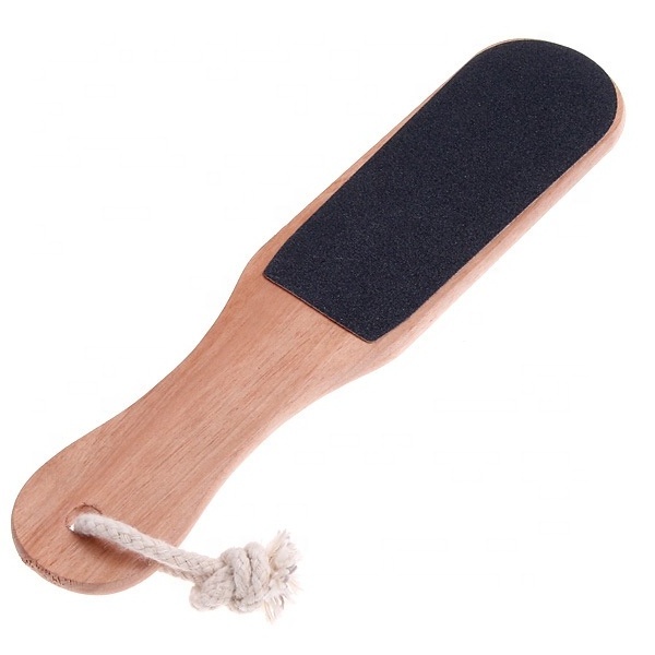 Wholesale Factory Price Dead Skin Remover Pedicure Sandpaper Foot File Double Sides Wooden Handle Foot File