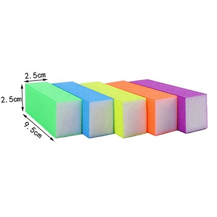 Colorful Eva 4 Sides Nail Buffer Block Wholesale Disposable Nail Buffer Block For Nail Art