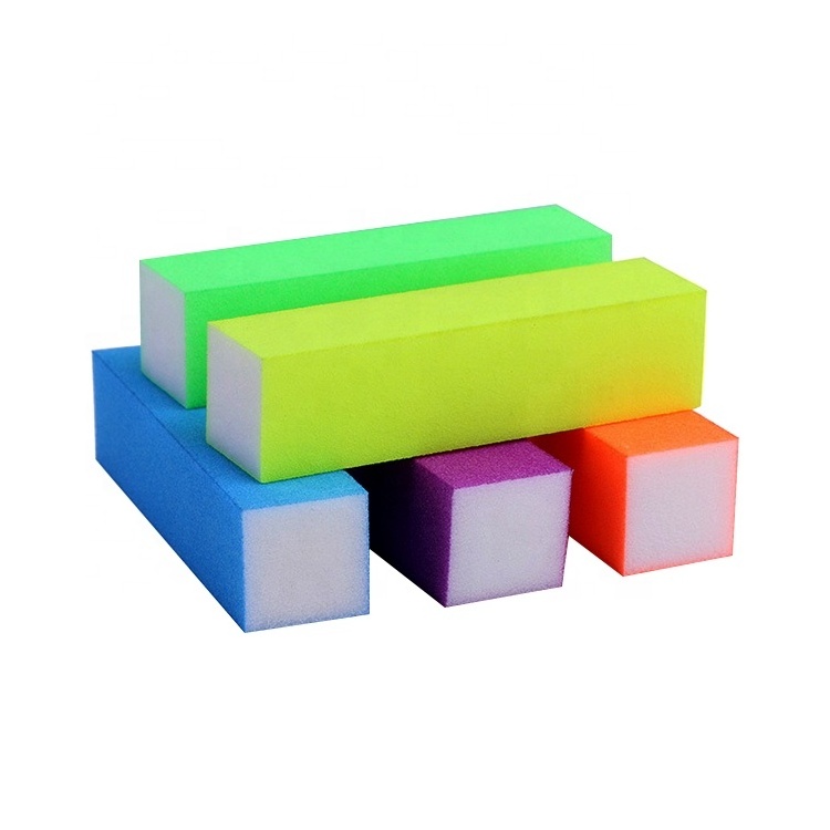 Colorful Eva 4 Sides Nail Buffer Block Wholesale Disposable Nail Buffer Block For Nail Art