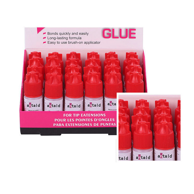 Foil Tip Gel Stickers False for Diamond Press on Brush on Nail Glue Private Label 2g 3g Artificial Nail Glue Bulk