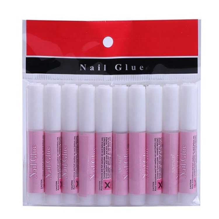 Wholesale high quality 2g mini acrylic nail glue for press on nails super sticky custom nail glue