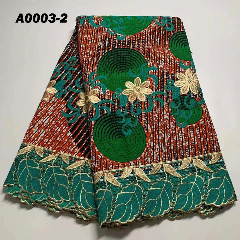 2019 Hot sale african dress lady embroidery wax print fabric wax guipure lace fabrics and ankara