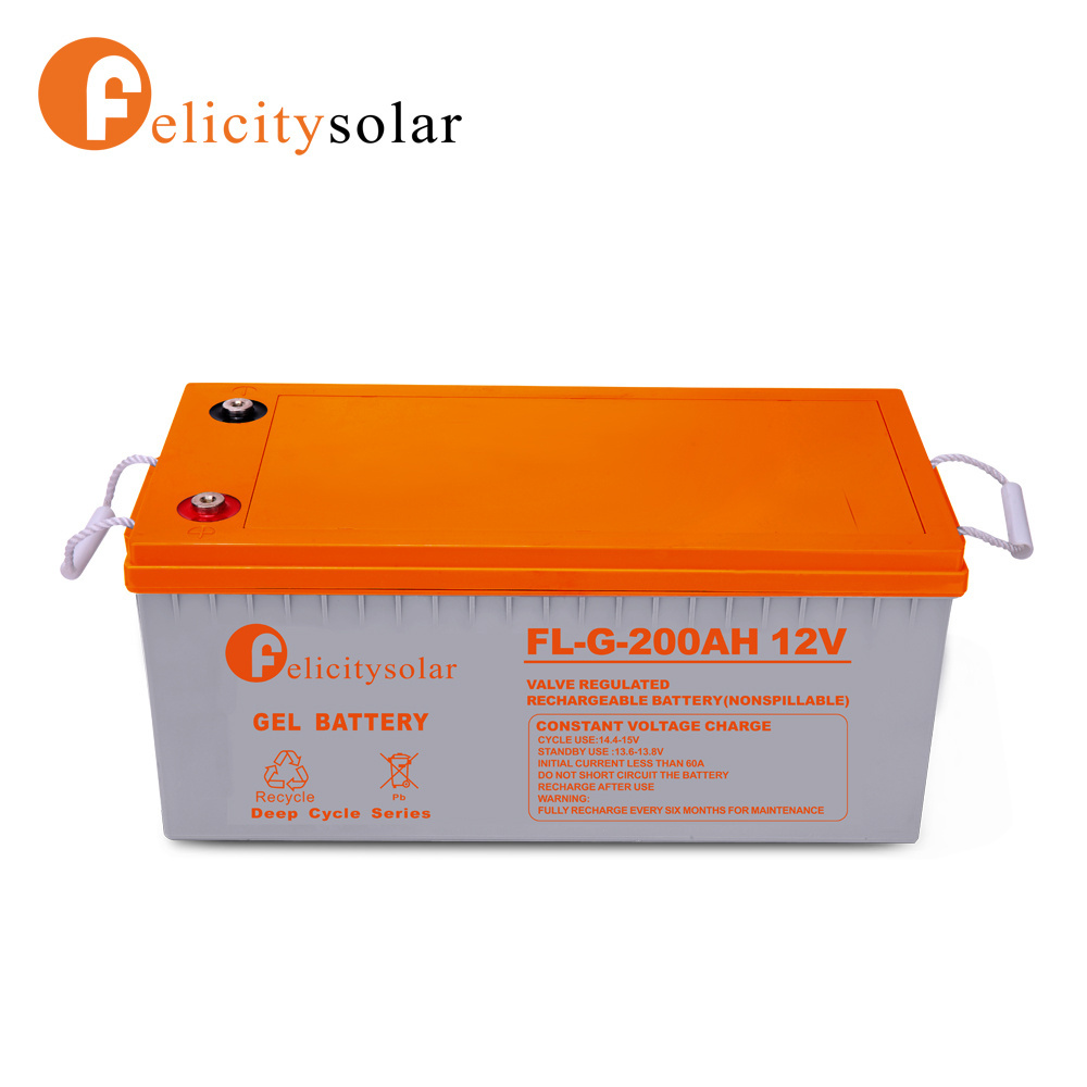 Felicity solar gel battery 12v 100ah 150ah 200ah lead acid battery With long Lifespan