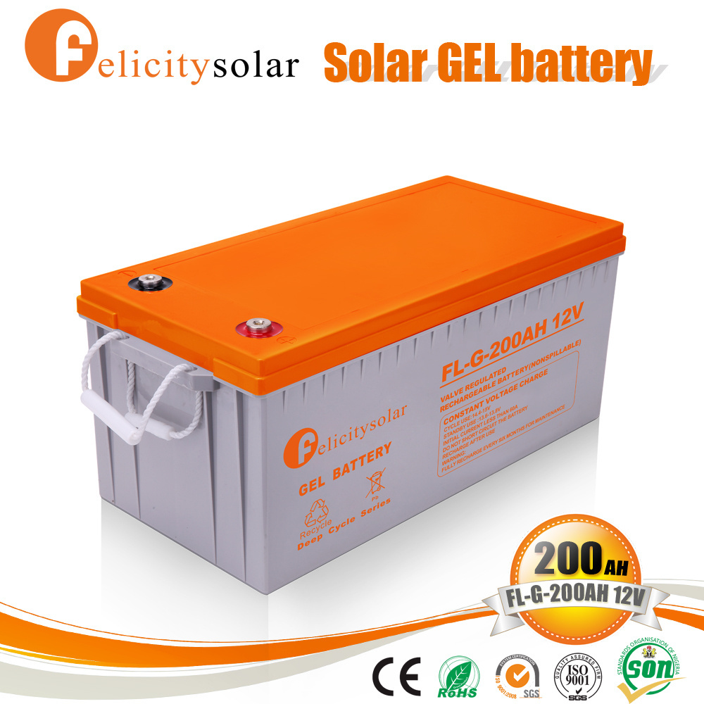 Maintain free gel battery 200AH 12V GEL battery lead acid battery