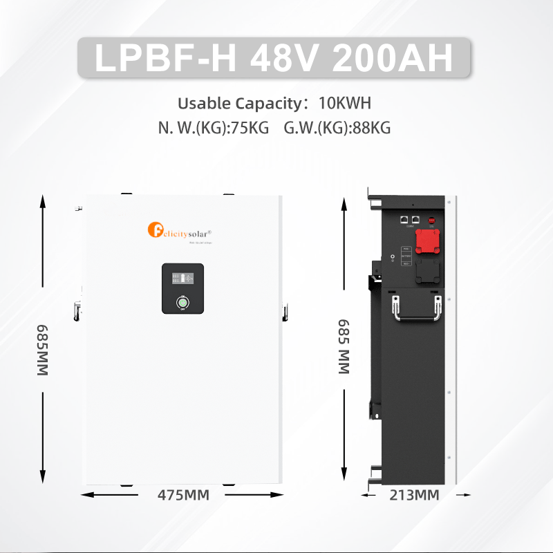 200AH 48V BMS Battery System lithium LiFePO4 Lithium Energy Storage Ion Solar Battery