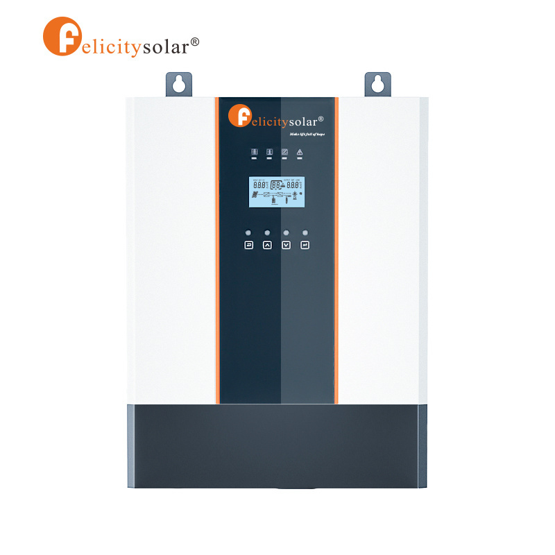 High quality hybrid MPPT 5KW solar inverter built in MPPT solar controller with 100A