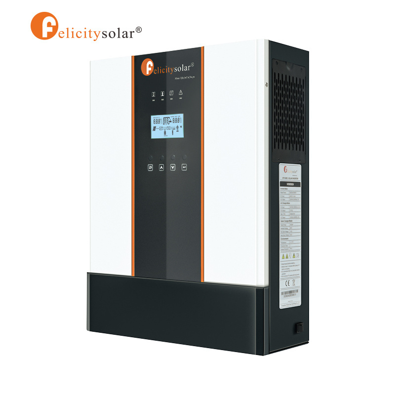 High quality hybrid MPPT 5KW solar inverter built in MPPT solar controller with 100A