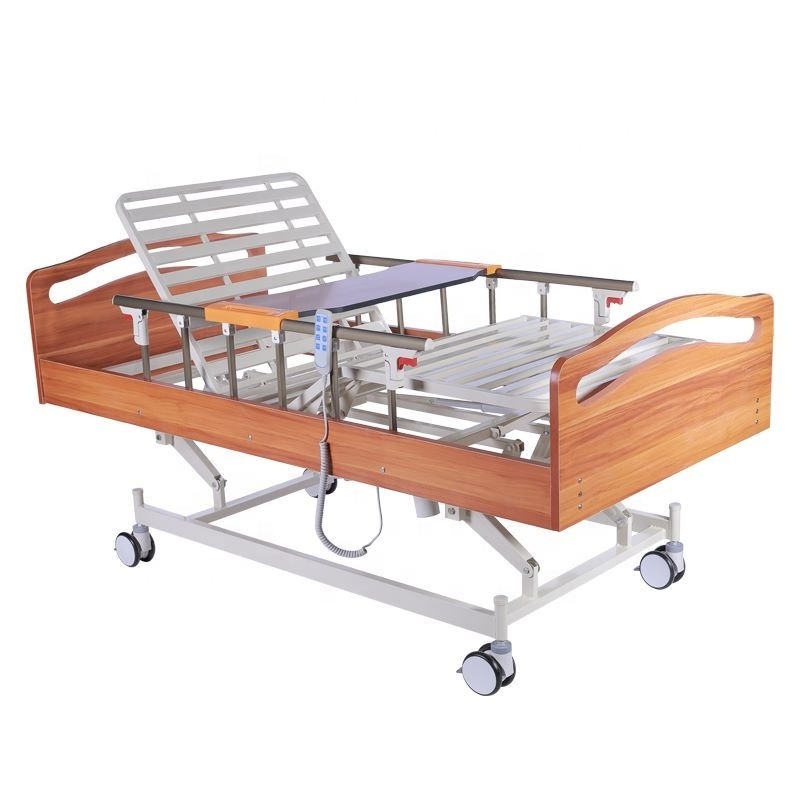 Electric VIP Hospital Bed Home Care Wooden Nursing Bed