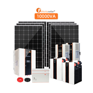 felicitysolar 10kw 48V hybrid solar system off grid complete home solar kit solar batteries and inverter