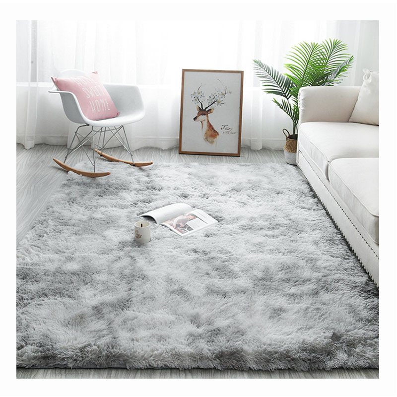 Long pile soft shaggy colorful PV Carpet for living room plush shaggy carpet custom rainbow rugs for kids