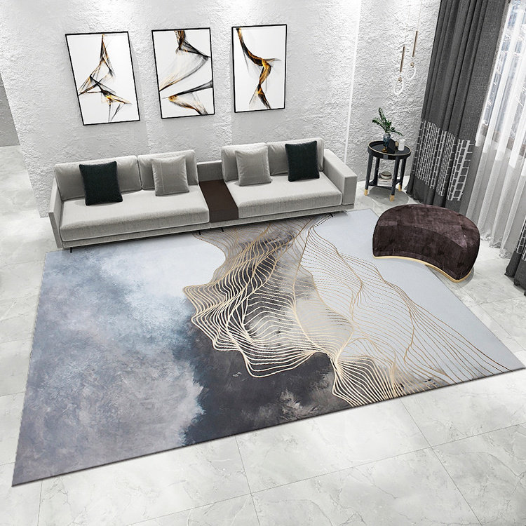 Famous Brand Polyester tapis Logo Printed Custom Rugs 3d rugs living room large Luxury printed carpets for sale