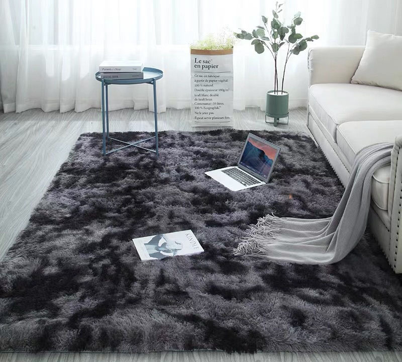 Long pile soft shaggy colorful PV Carpet for living room plush shaggy carpet custom rainbow rugs for kids