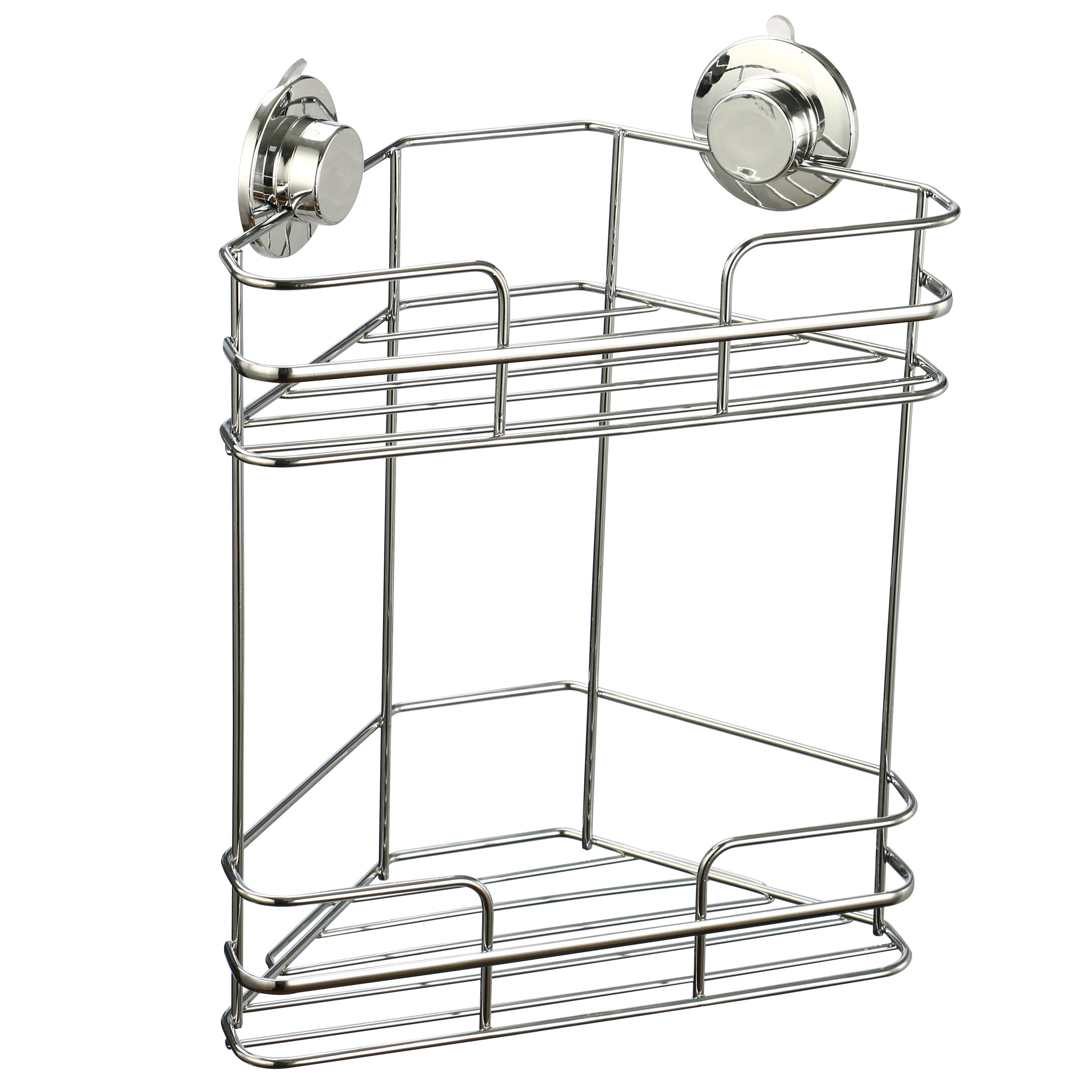 La Arco 2 Tier Corner shower caddy shelf With Suction Cup