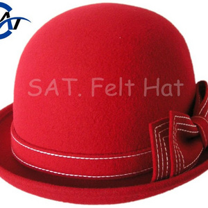 2013winter fashion women wool felt roll brim bowler derby hat