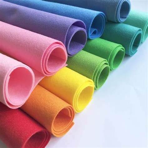 multi color PP felt fabric 1mm 1.2mm 2mm felt roll customized size stiffened felt Printed felt