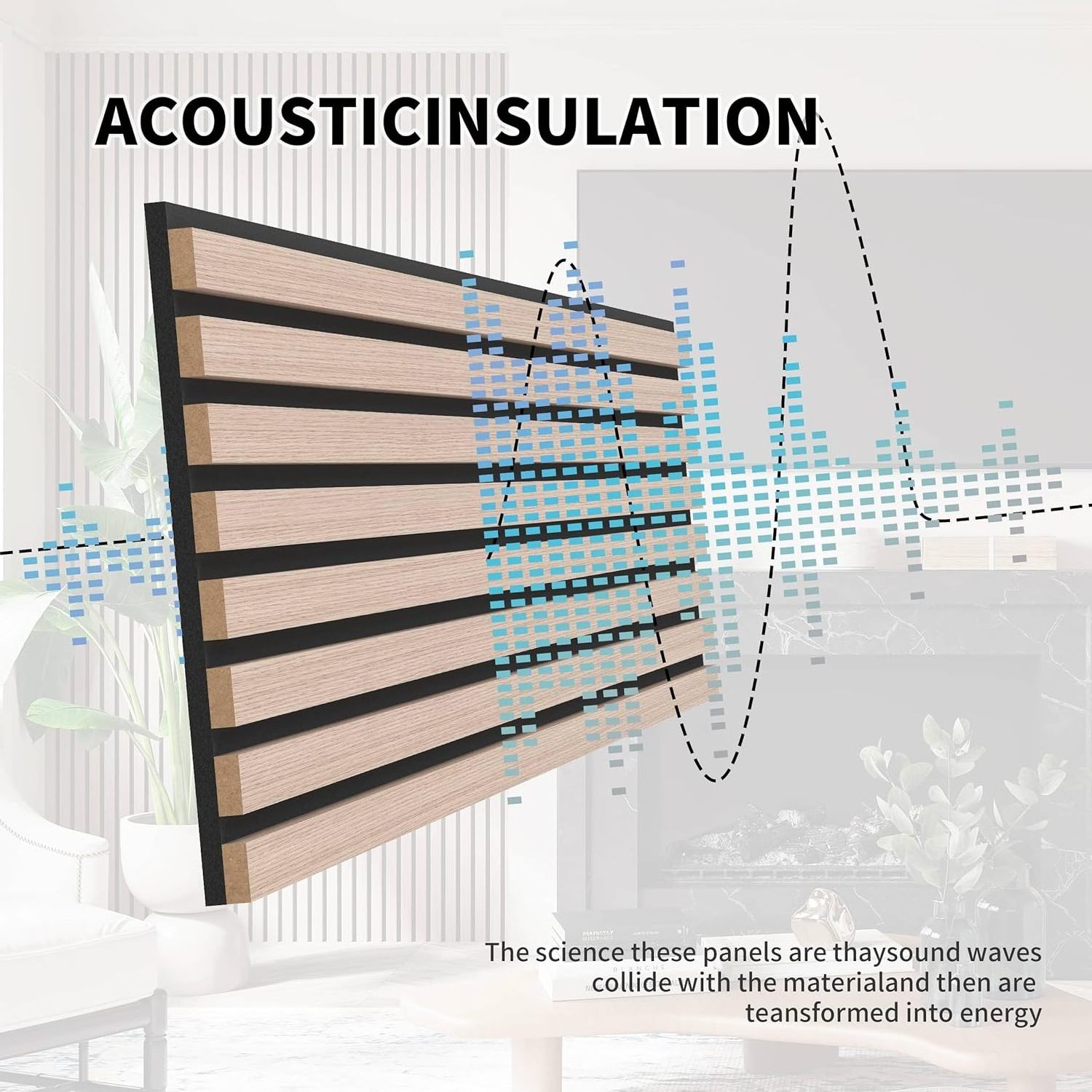 acoustic panels sound proof padding wall Acoustic Wood Slats sound absorbing acoustic wall panels 3d