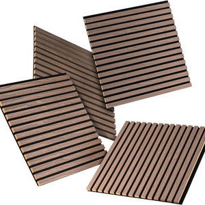 60 x 60 cm Oak akupanel Acoustic Panels Wood Wall Panels 3D MDF Slat Wall Wood Veneer on Acoustic Felt