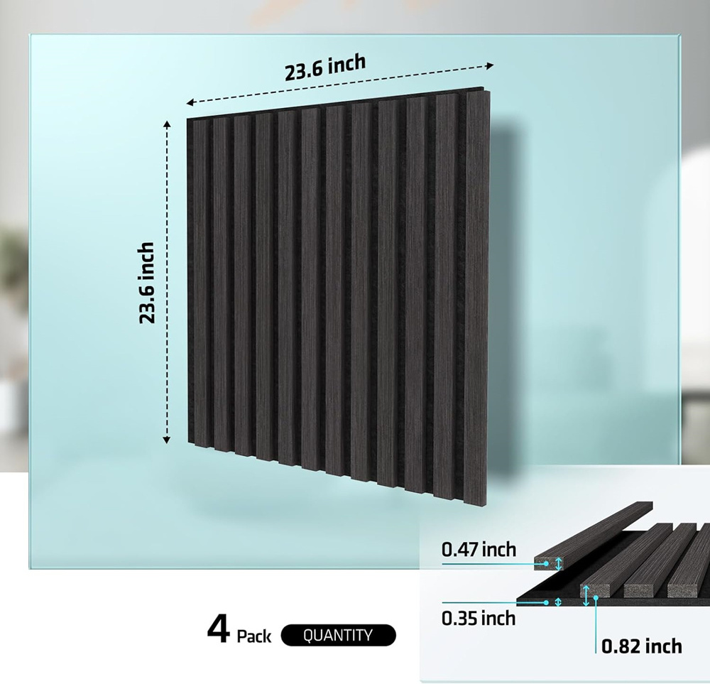 MDF natural wood strip wall panels Custom Akupanel slat acoustic panel Wooden Acoustic Panels