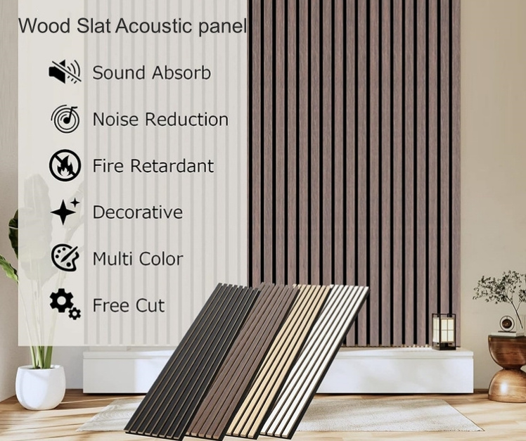 akupanel wood slat acoustic panels wooden slat wall panel Wood Acoustic Panels for Wall and Ceiling decoration