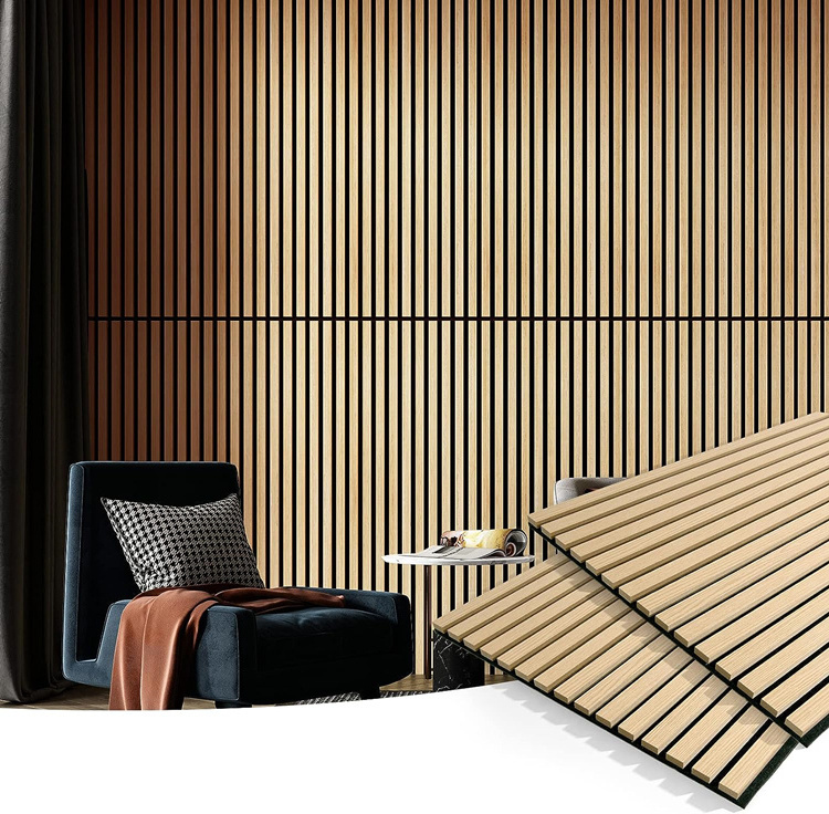 akupanel wood slat acoustic panels wooden slat wall panel Wood Acoustic Panels for Wall and Ceiling decoration