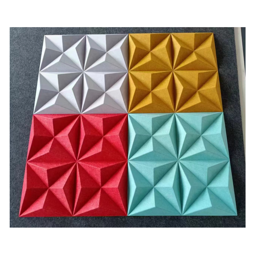 interior 3d wall decor panel art 3d acoustic wall panel soundproof decorative 3d polyester acoustic panel for home