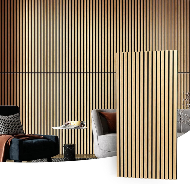 akupanel wood slat acoustic panels wooden slat wall panel Wood Acoustic Panels for Wall and Ceiling decoration