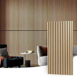 akupanel wood slat acoustic panels wooden slat wall panel Wood Acoustic Panels for Wall and Ceiling decoration