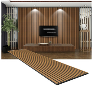 Natural oak Wood Slat Sound Absorbing board wood sound absorbers Akupanel wood acoustic panel sound absorbing panel for walls