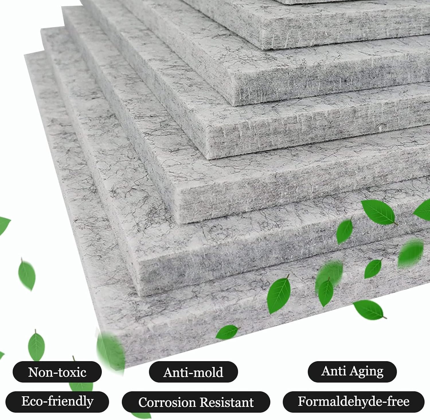 9mm thick large decorative polyester acoustic wall panels sound absorbing soundproof pet felt acoustic panel