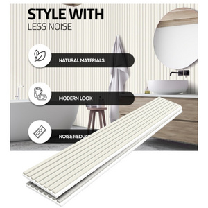 3 side veneer Akupanel White acoustic panels Diffusion Soundproofing Interior Wall Paneling white wooden slat acoustic panel