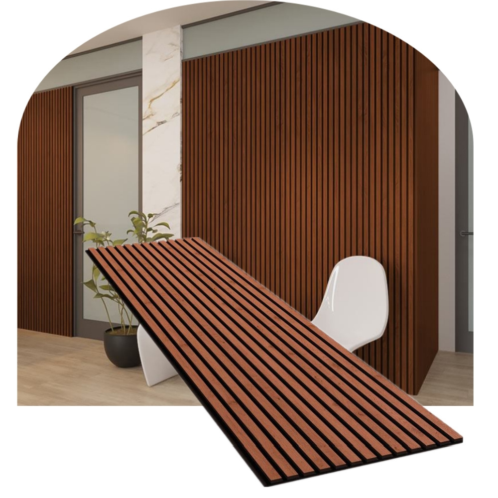 Interior Decoration sound proof wall panels acoustic Akupanel wood Veneer PET Felt fabric and mdf acoustic panel