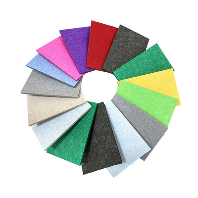 9mm thick large decorative polyester acoustic wall panels sound absorbing soundproof pet felt acoustic panel