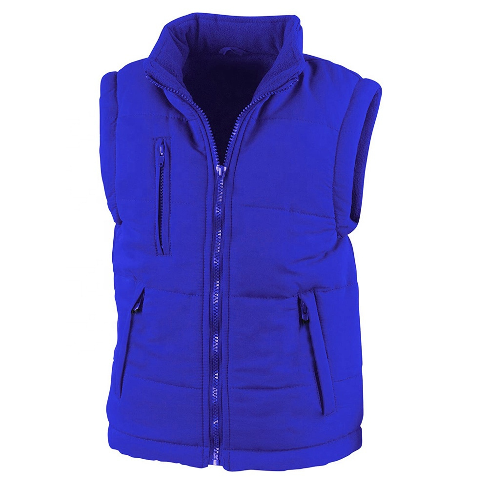 Fashion Winter Zipper Sleeveless Black Quilted vests Breathable Down Windproof Puffer vests customized logo puffer vests