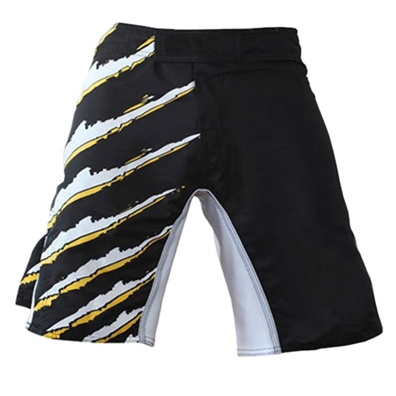 OEM Custom Wholesale latest design mma shorts  For Men With Slits Sublimation Printed Fight MMA Grappling Shorts