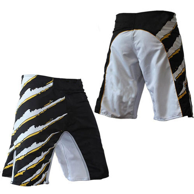 OEM Custom Wholesale latest design mma shorts  For Men With Slits Sublimation Printed Fight MMA Grappling Shorts