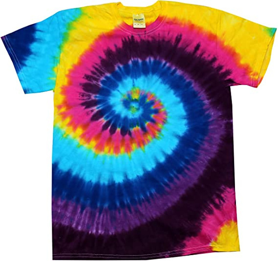 Multi Colored Men's 100%Cotton Tie Dye T Shirts In Bulk quantity quick dry breathable best design tie dye t-shirts customized