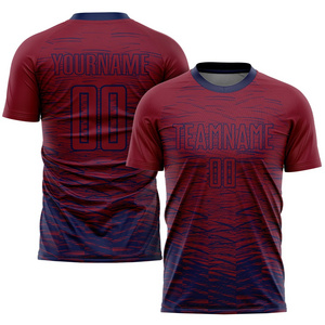 Custom 3D Sublimation Soccer Jersey Men's Short Sleeved Round Neck Sports Soccer Jersey Wholesale custom logo Soccer Jersey