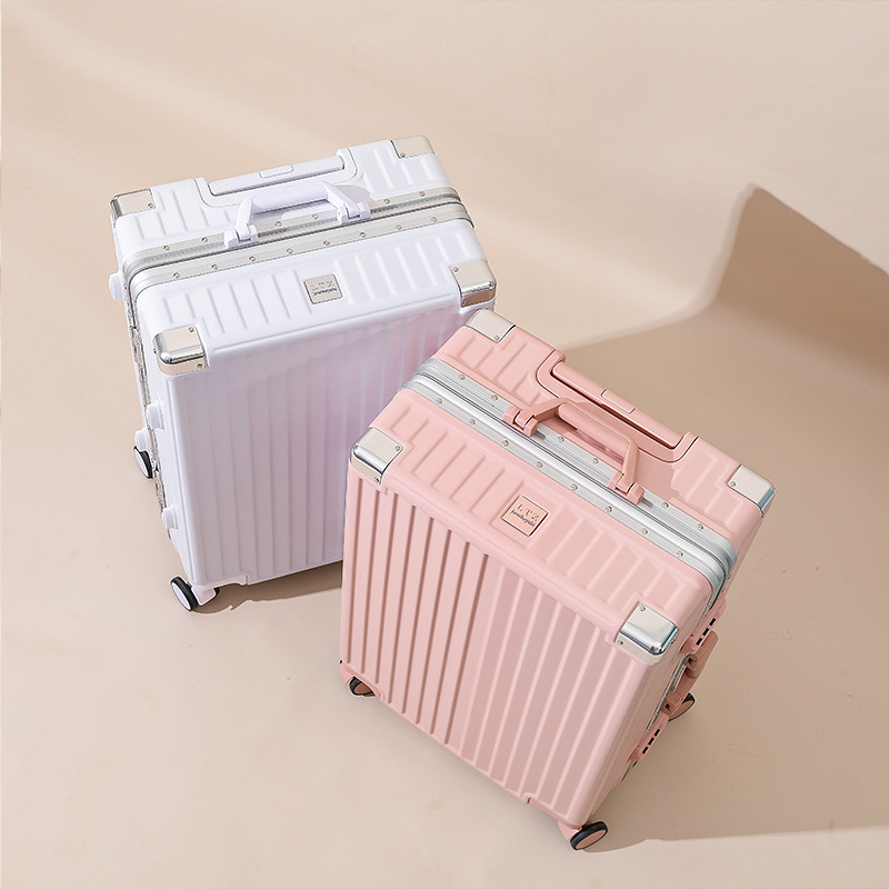 Unisex Rolling Luggage Cabin Holiday Suitcase Set Couples Travel Anti-Fall Password Package Outing Carry on Luggage with Wheels