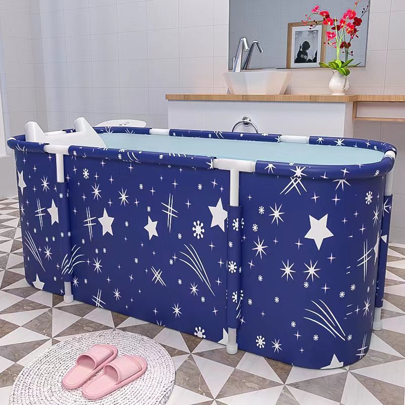 Large Adults Portable Bathtub Folding Bath Bucket Thicken Shower Barrel Large Tub Baby Swimming Pool Family Bathroom Spa Tub