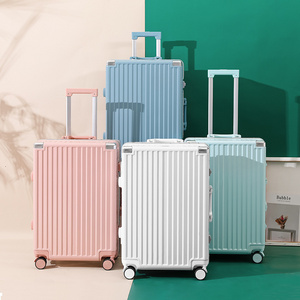 Unisex Rolling Luggage Cabin Holiday Suitcase Set Couples Travel Anti-Fall Password Package Outing Carry on Luggage with Wheels